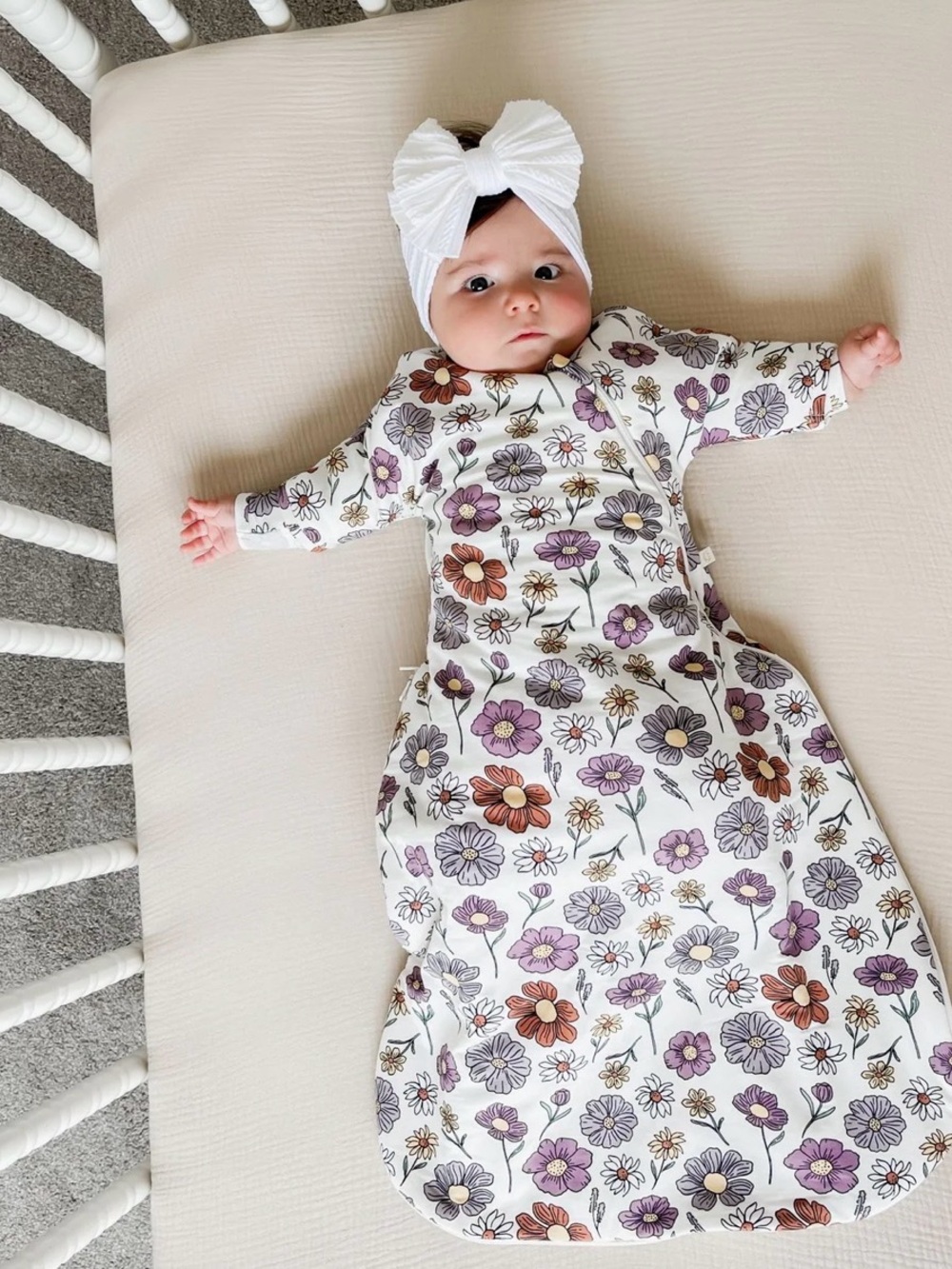 NEW GUNAMUNA baby girl sleep bag, long sleeve, 3-6 months,Bamboo rayon RT $75.00